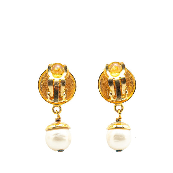 シャネル ココマーク ラウンド パール イヤリング ゴールド メッキ フェイクパール レディース CHANEL 【中古】