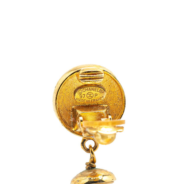 シャネル ココマーク ラウンド パール イヤリング ゴールド メッキ フェイクパール レディース CHANEL 【中古】