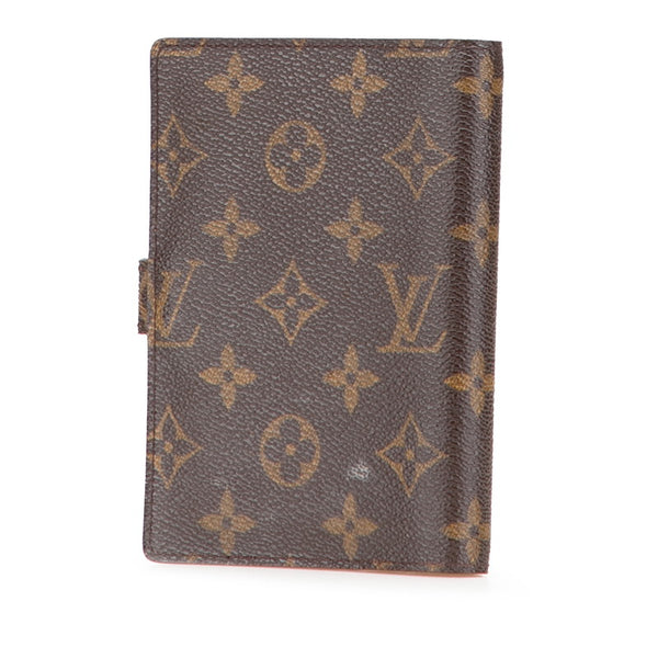 ルイ ヴィトン モノグラム アジェンダPM 手帳カバー R20005 ブラウン PVC レザー レディース LOUIS VUITTON 【中古】