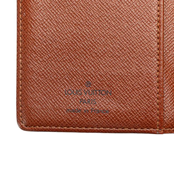 ルイ ヴィトン モノグラム アジェンダPM 手帳カバー R20005 ブラウン PVC レザー レディース LOUIS VUITTON 【中古】