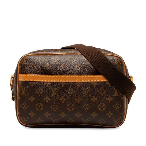 ルイ ヴィトン モノグラム  リポーターPM 斜め掛け ショルダーバッグ M45254 ブラウン PVC レザー レディース LOUIS VUITTON 【中古】