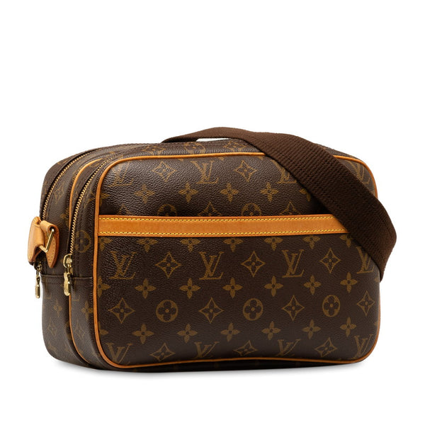 ルイ ヴィトン モノグラム  リポーターPM 斜め掛け ショルダーバッグ M45254 ブラウン PVC レザー レディース LOUIS VUITTON 【中古】