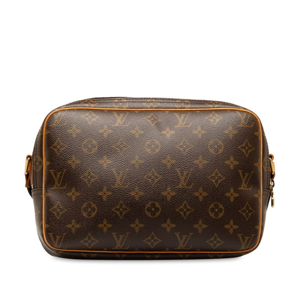 ルイ ヴィトン モノグラム  リポーターPM 斜め掛け ショルダーバッグ M45254 ブラウン PVC レザー レディース LOUIS VUITTON 【中古】