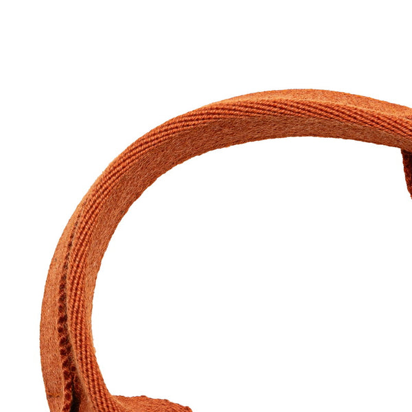 エルメス ヴァルパライソMM ハンドバッグ ポティロン オレンジ トワルシェブロン レザー レディース HERMES 【中古】