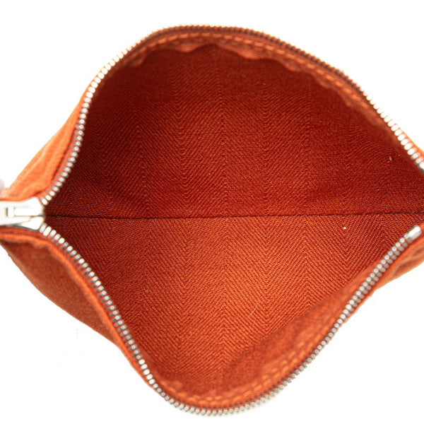 エルメス ヴァルパライソMM ハンドバッグ ポティロン オレンジ トワルシェブロン レザー レディース HERMES 【中古】