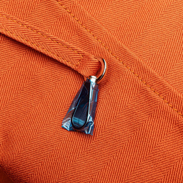 エルメス ヴァルパライソMM ハンドバッグ ポティロン オレンジ トワルシェブロン レザー レディース HERMES 【中古】