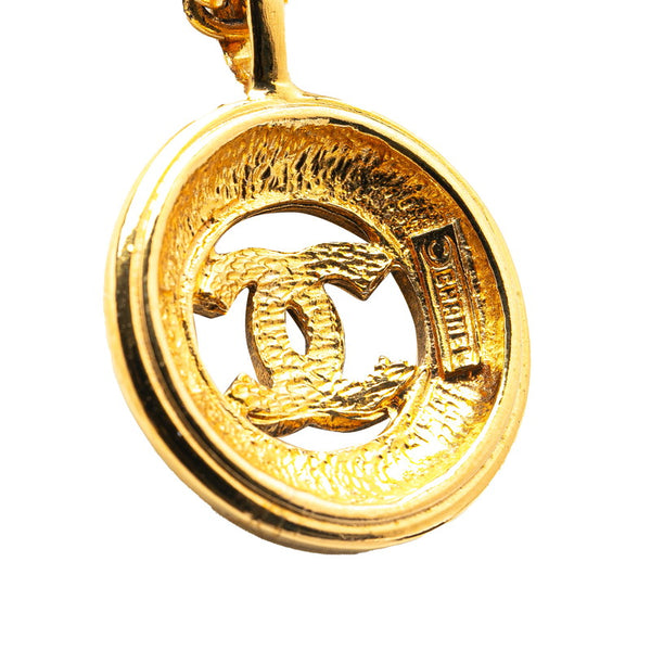 シャネル ココマーク ラウンド ネックレス ゴールド メッキ レディース CHANEL 【中古】