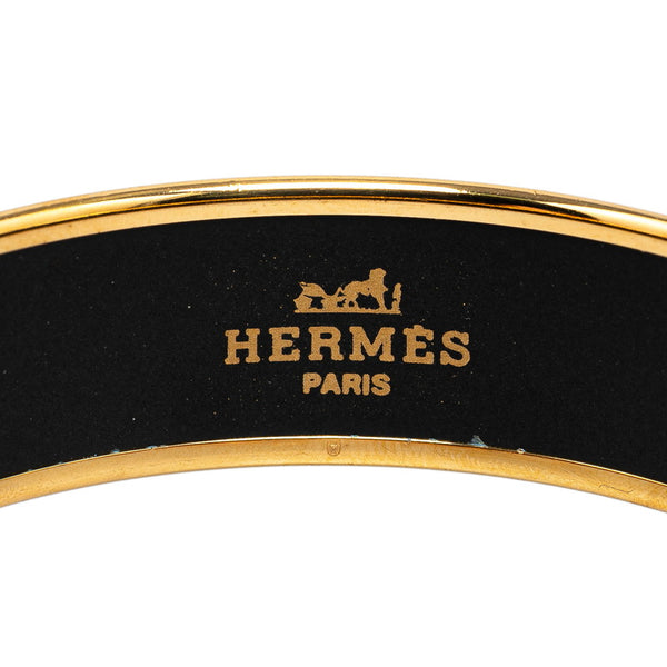 エルメス エマイユGM 鳥 アヒル モチーフ バングル ゴールド メッキ レディース HERMES 【中古】