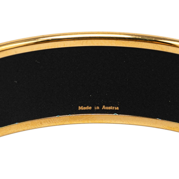 エルメス エマイユGM 鳥 アヒル モチーフ バングル ゴールド メッキ レディース HERMES 【中古】