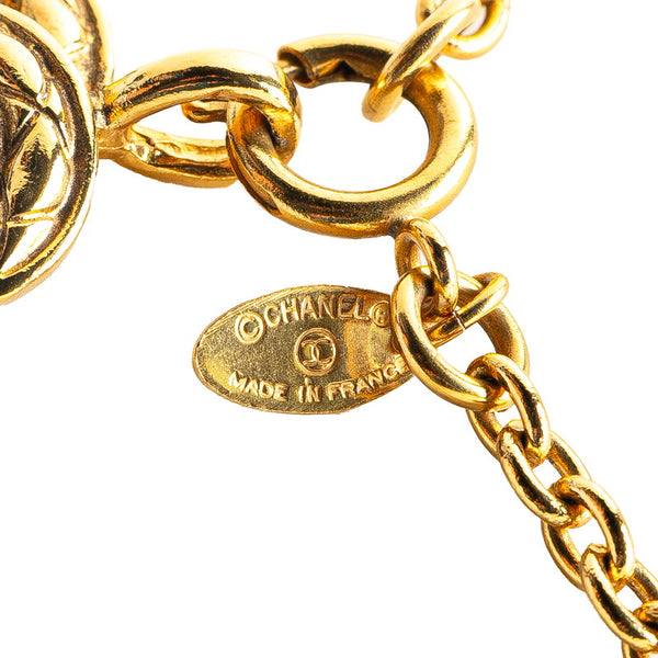 シャネル ココマーク マトラッセ ネックレス ゴールド メッキ レディース CHANEL 【中古】