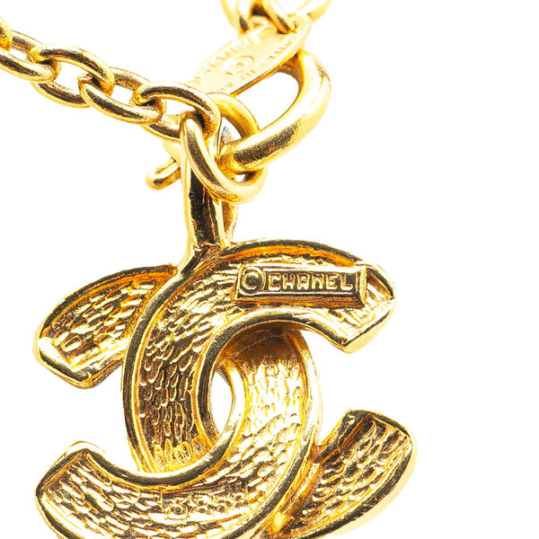 シャネル ココマーク マトラッセ ネックレス ゴールド メッキ レディース CHANEL 【中古】