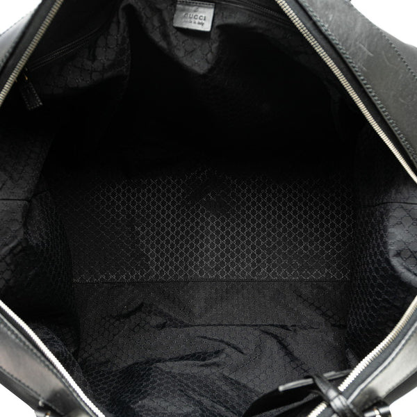 グッチ ボストンバッグ 012 0539 ブラック キャンバス レザー レディース GUCCI 【中古】