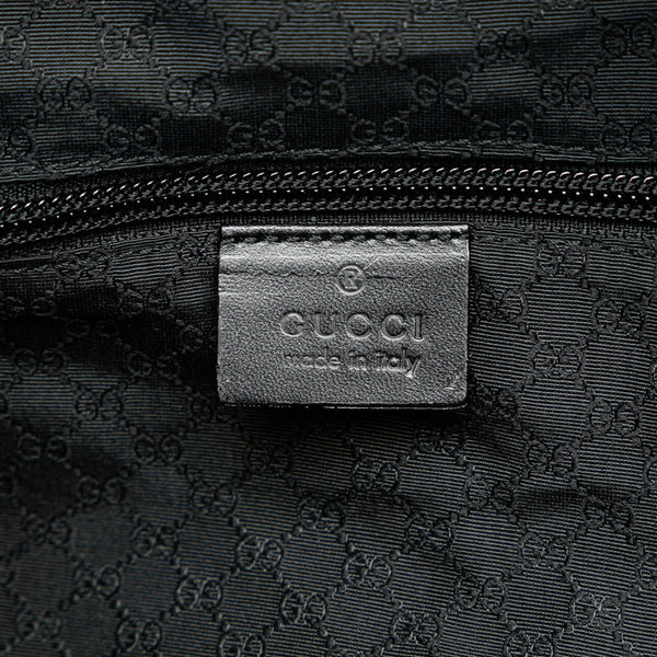 グッチ ボストンバッグ 012 0539 ブラック キャンバス レザー レディース GUCCI 【中古】