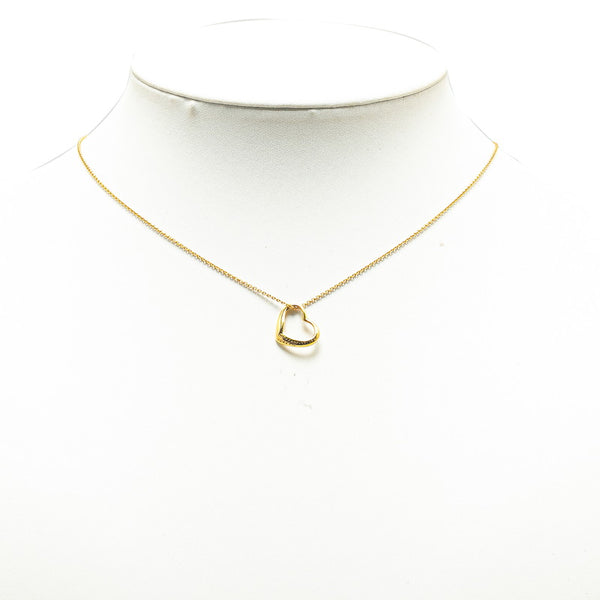 ティファニー オープンハート ネックレス K18YG イエローゴールド レディース TIFFANY&Co. 【中古】