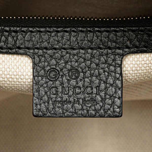 グッチ ソーホー インターロッキングG ハンドバッグ ショルダーバッグ 2WAY 607722 ブラック レザー レディース GUCCI 【中古】