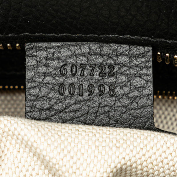 グッチ ソーホー インターロッキングG ハンドバッグ ショルダーバッグ 2WAY 607722 ブラック レザー レディース GUCCI 【中古】