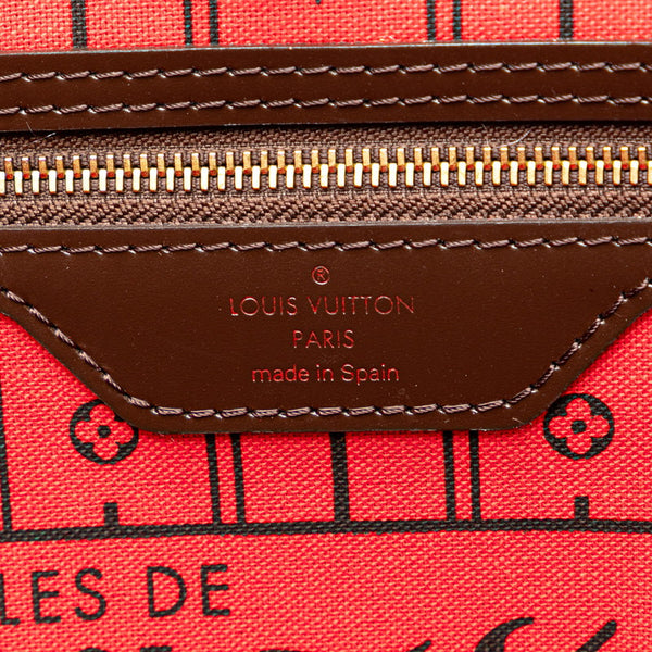 ルイ ヴィトン ダミエ ネヴァーフルMM トートバッグ ショルダーバッグ N41358 エベヌ ブラウン PVC レザー レディース LOUIS VUITTON 【中古】