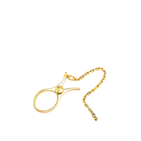 エルメス フィルー 手袋 グローブホルダー クリップ ゴールド メッキ レディース HERMES 【中古】