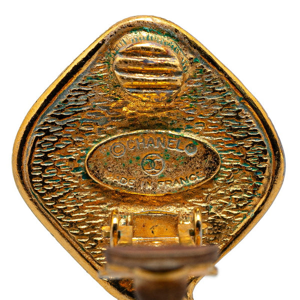 シャネル ココマーク ひし形 モチーフ イヤリング ゴールド メッキ レディース CHANEL 【中古】