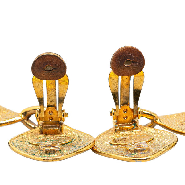 シャネル ココマーク ひし形 モチーフ イヤリング ゴールド メッキ レディース CHANEL 【中古】