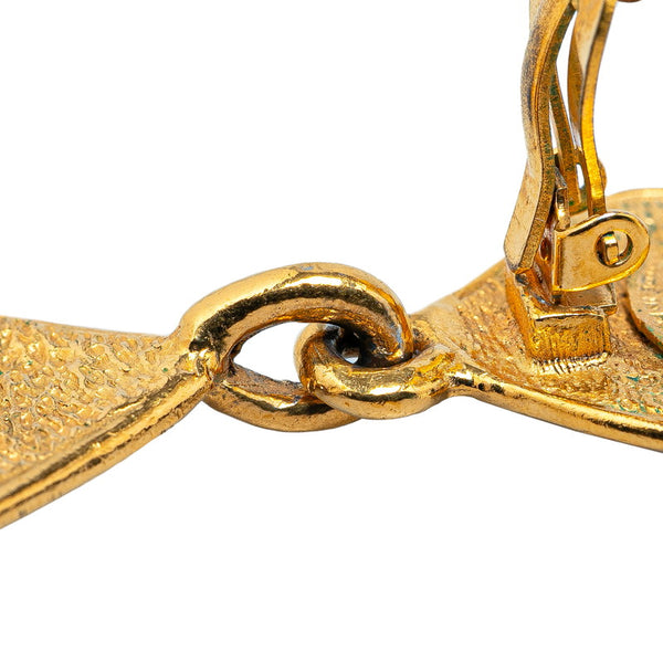 シャネル ココマーク ひし形 モチーフ イヤリング ゴールド メッキ レディース CHANEL 【中古】