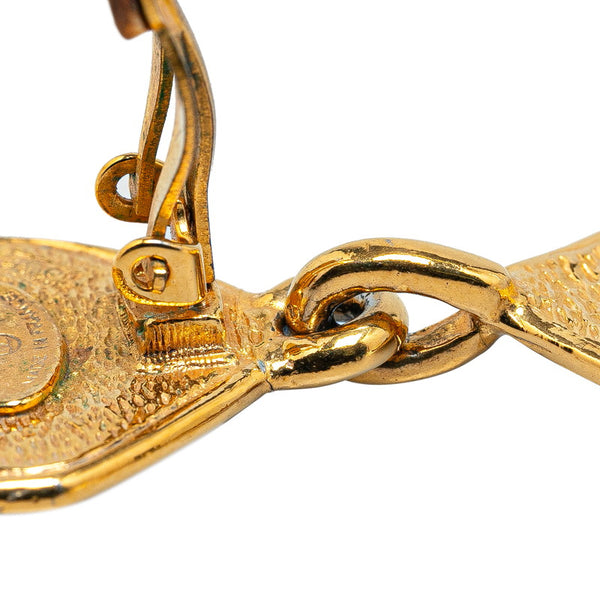 シャネル ココマーク ひし形 モチーフ イヤリング ゴールド メッキ レディース CHANEL 【中古】