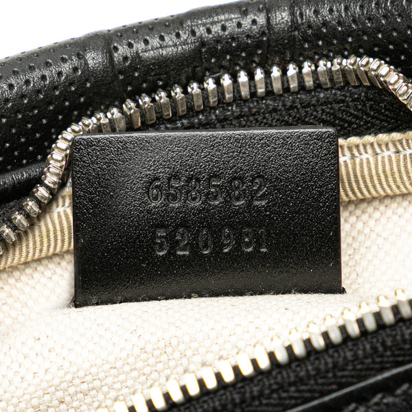 グッチ GGエンボス ベルトバッグ ウエストバッグ ボディバッグ 658582 ブラック レザー レディース GUCCI 【中古】