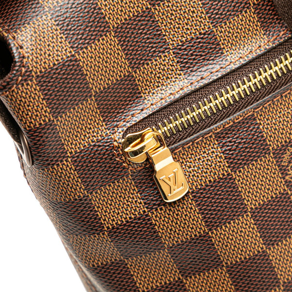 ルイ ヴィトン ダミエ ブルックリンMM 斜め掛け ショルダーバッグ N51211 ブラウン PVC レザー レディース LOUIS VUITTON 【中古】