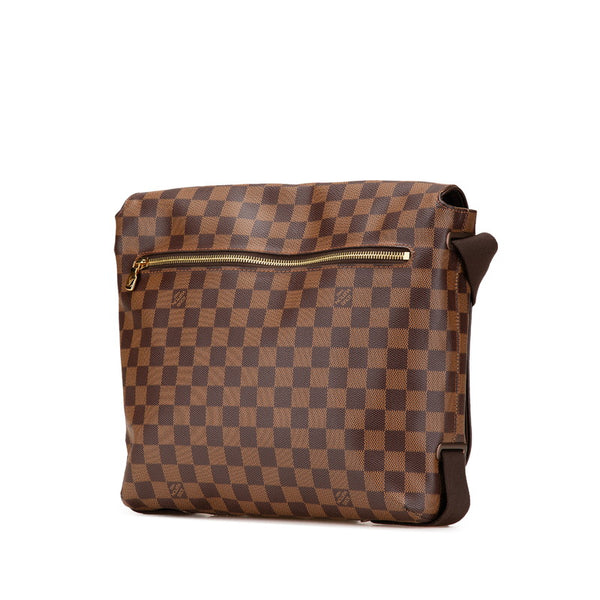 ルイ ヴィトン ダミエ ブルックリンMM 斜め掛け ショルダーバッグ N51211 ブラウン PVC レザー レディース LOUIS VUITTON 【中古】