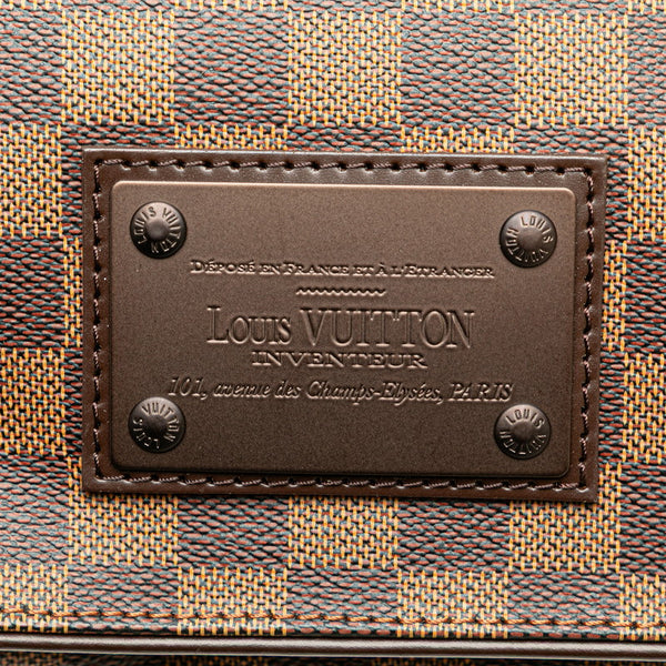 ルイ ヴィトン ダミエ ブルックリンMM 斜め掛け ショルダーバッグ N51211 ブラウン PVC レザー レディース LOUIS VUITTON 【中古】