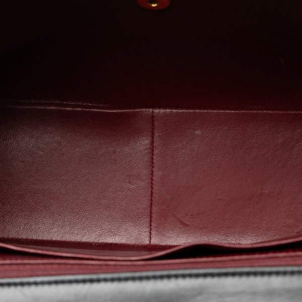 シャネル デカ マトラッセ34 ココマーク チェーン ショルダーバッグ  ブラック ラムスキン レディース CHANEL 【中古】