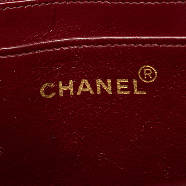 シャネル デカ マトラッセ34 ココマーク チェーン ショルダーバッグ  ブラック ラムスキン レディース CHANEL 【中古】