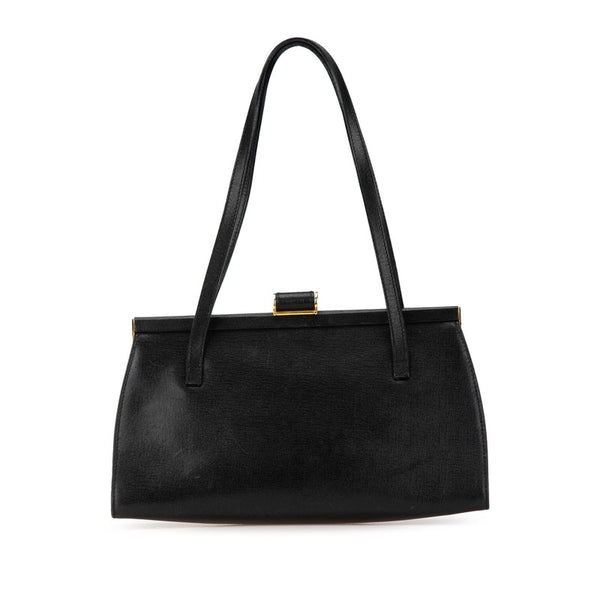 サルヴァトーレフェラガモ ガンチーニ ハンドバッグ トートバッグ ブラック レザー レディース Salvatore Ferragamo 【中古】