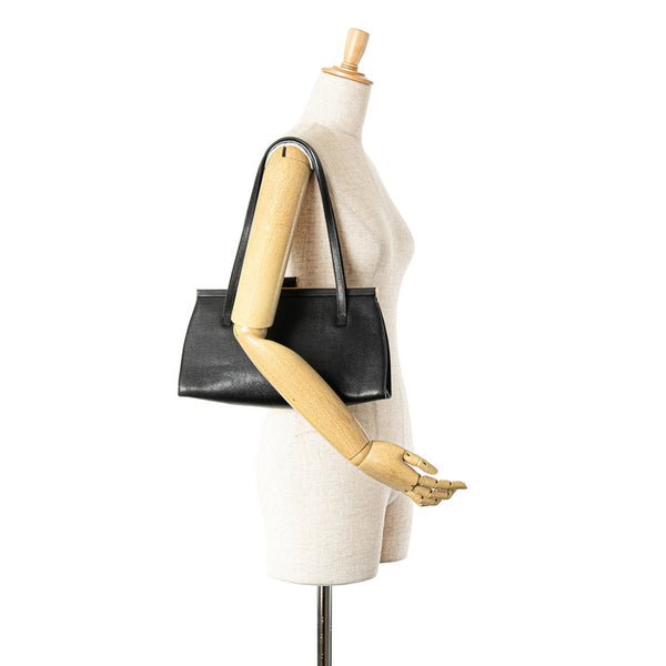 サルヴァトーレフェラガモ ガンチーニ ハンドバッグ トートバッグ ブラック レザー レディース Salvatore Ferragamo 【中古】