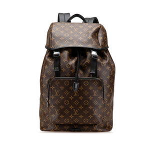 ルイ ヴィトン モノグラム マカサー ザック リュック バックパック M43422 ブラウン PVC レザー レディース LOUIS VUITTON 【中古】