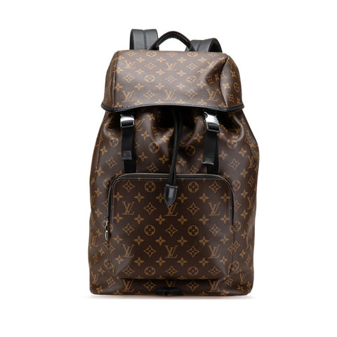 ルイ ヴィトン モノグラム マカサー ザック リュック バックパック M43422 ブラウン PVC レザー レディース LOUIS VUITTON 【中古】