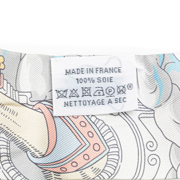 エルメス ツイリー Sur Mon Nuage 私の雲 スカーフ ブラウン ホワイト マルチカラー シルク レディース HERMES 【中古】