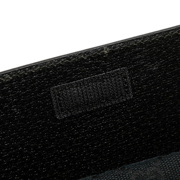 グッチ GGキャンバス ウエストバッグ ボディバッグ 180691 ブラック キャンバス レザー レディース GUCCI 【中古】