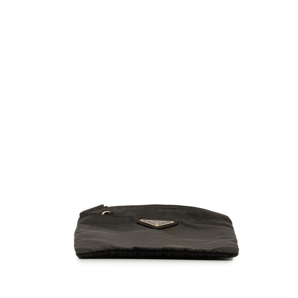 プラダ 三角ロゴプレート ショルダーバッグ ブラック ナイロン レディース PRADA 【中古】