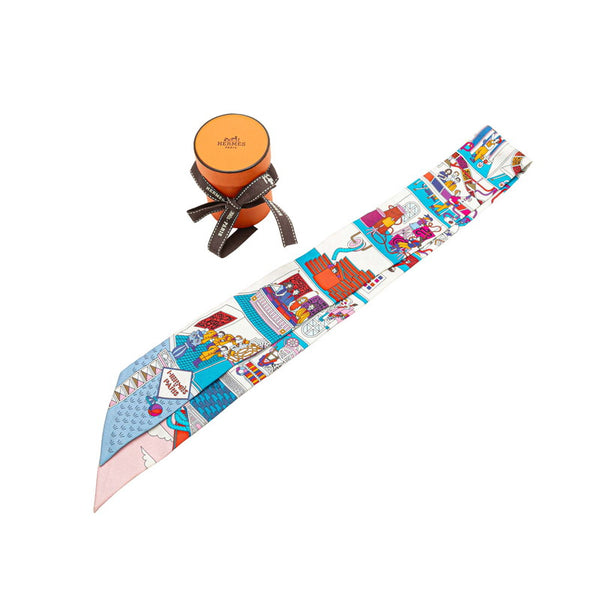 エルメス ツイリー LA MAISON DES CARRES メゾンデカレ スカーフ マルチカラー シルク レディース HERMES 【中古】