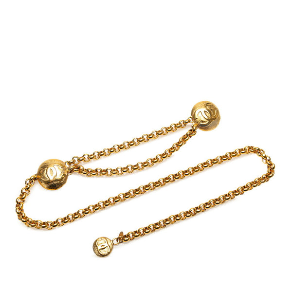 シャネル ココマーク ラウンド チェーン ベルト ゴールド メッキ レディース CHANEL 【中古】