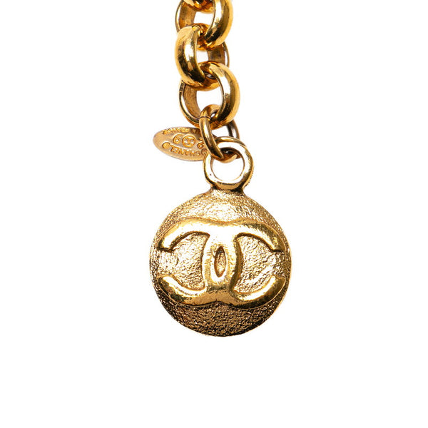 シャネル ココマーク ラウンド チェーン ベルト ゴールド メッキ レディース CHANEL 【中古】