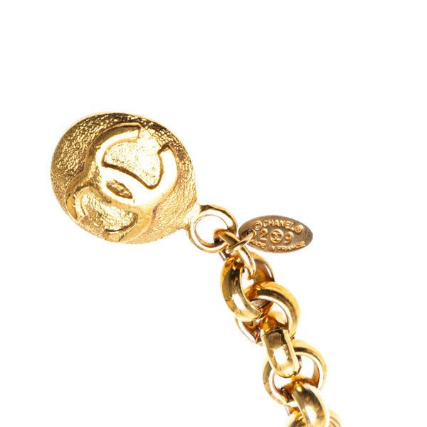シャネル ココマーク ラウンド チェーン ベルト ゴールド メッキ レディース CHANEL 【中古】