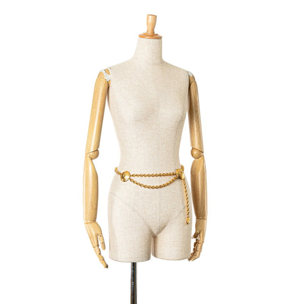 シャネル ココマーク ラウンド チェーン ベルト ゴールド メッキ レディース CHANEL 【中古】