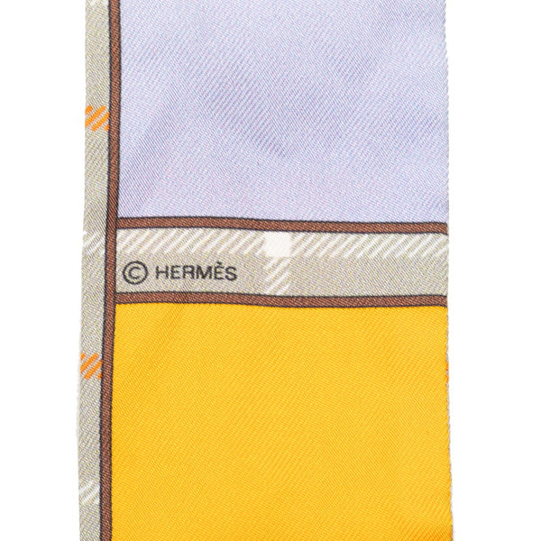 エルメス ツイリー Camails カマイユ 馬具 スカーフ グレー マルチカラー シルク レディース HERMES 【中古】