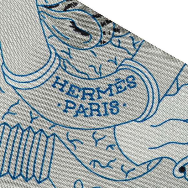 エルメス ツイリー SPRASH PARK スカーフ グレー マルチカラー シルク レディース HERMES 【中古】