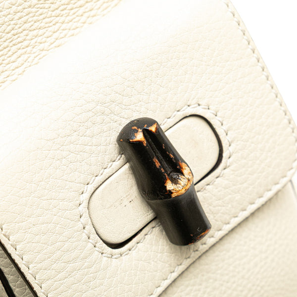 グッチ バンブー リュック バックパック 370833 アイボリー レザー レディース GUCCI 【中古】