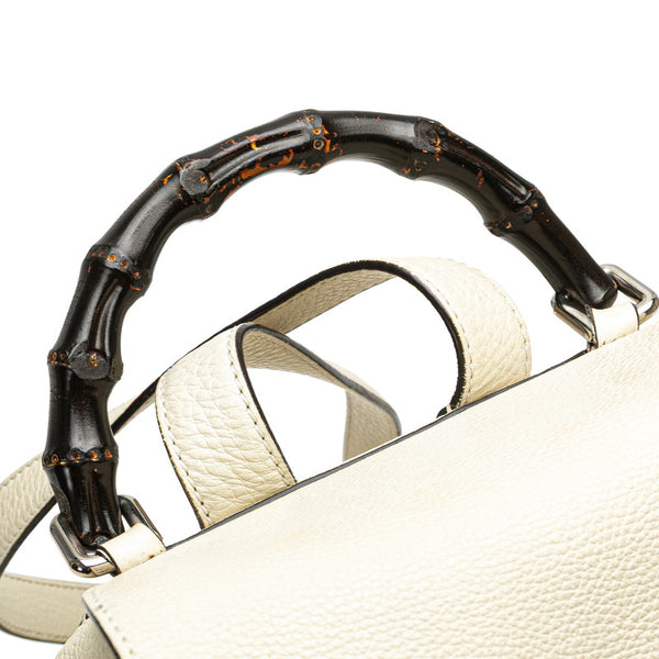 グッチ バンブー リュック バックパック 370833 アイボリー レザー レディース GUCCI 【中古】