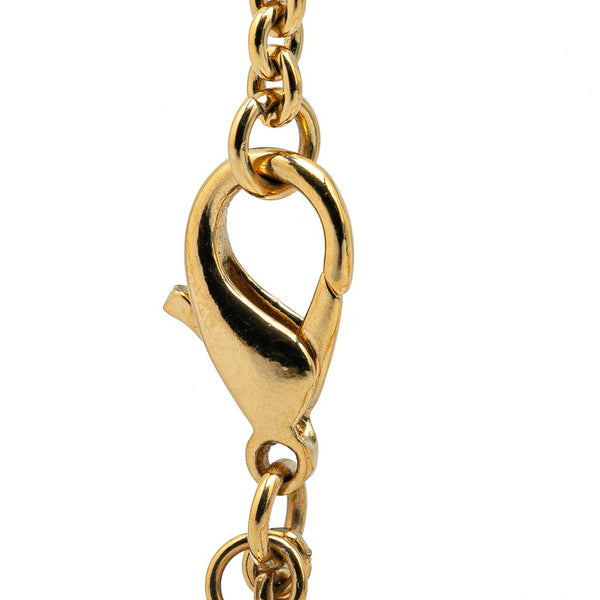 ディオール ロゴ ネックレス ゴールド メッキ レディース Dior 【中古】