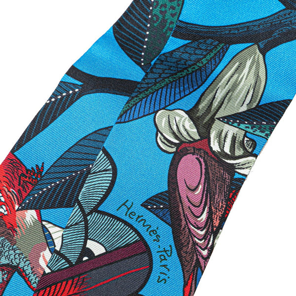 エルメス ツイリー TREE OF SONG ツリーオブソング スカーフ ブルー マルチカラー シルク レディース HERMES 【中古】